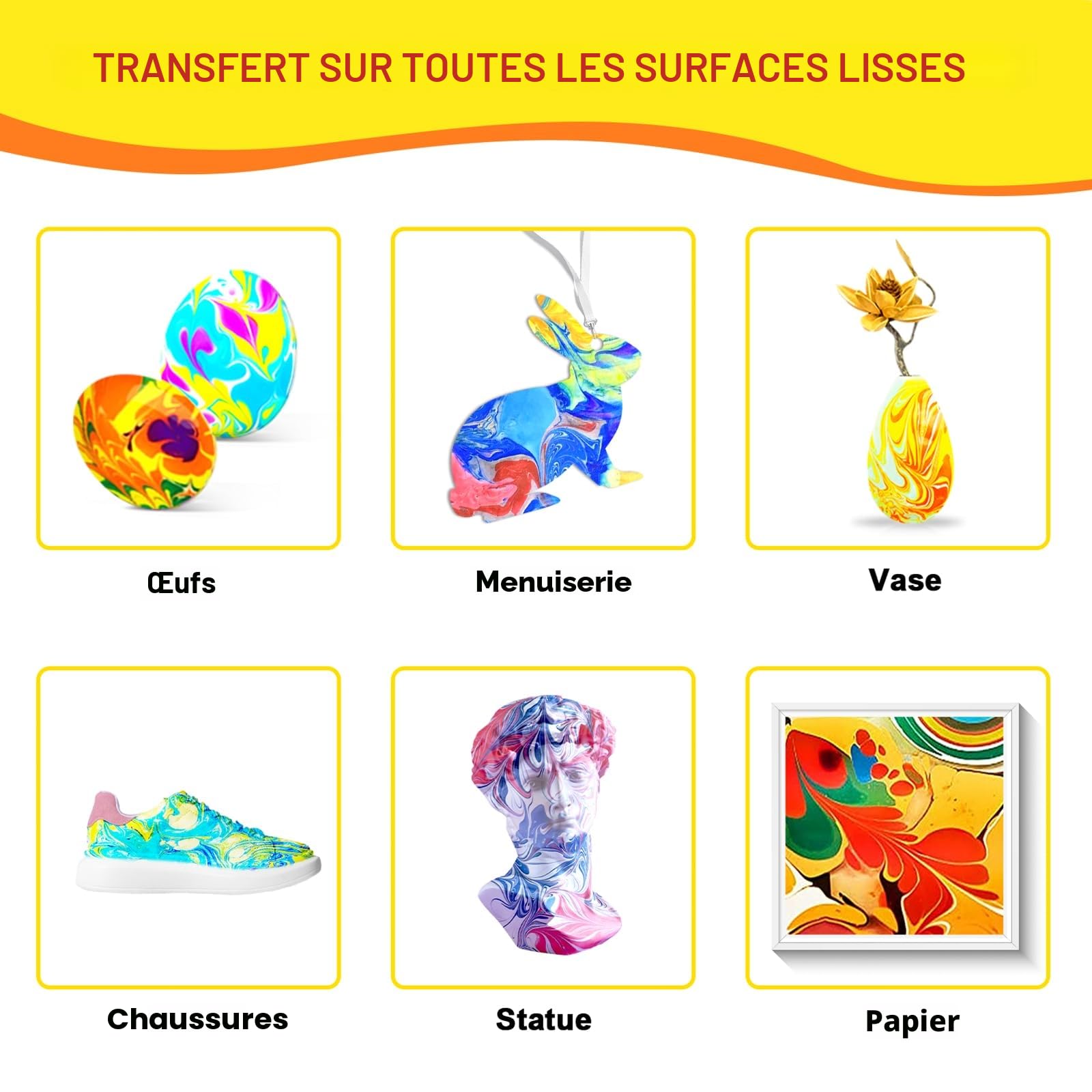 Kit de peinture marbrée à l'eau, arts et travaux manuels pour enfants, cadeaux d'anniversaire pour filles et garçons de 3 ans et plus, jouets pour enfants de 8 à 13 ans, 5 à 7 ans, 3 à 6 ans,