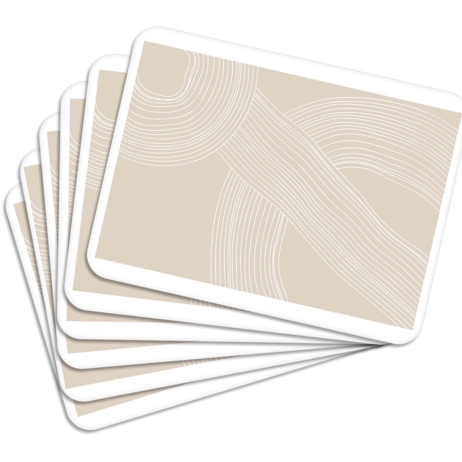VELORA H&L Platzsets Kork - Tischsets 30 x 40 cm, Abwaschbar, rutschfest und Hitzebeständig bis 100°C, Dekorative Tischunterlagen für Küche und Esszimmer