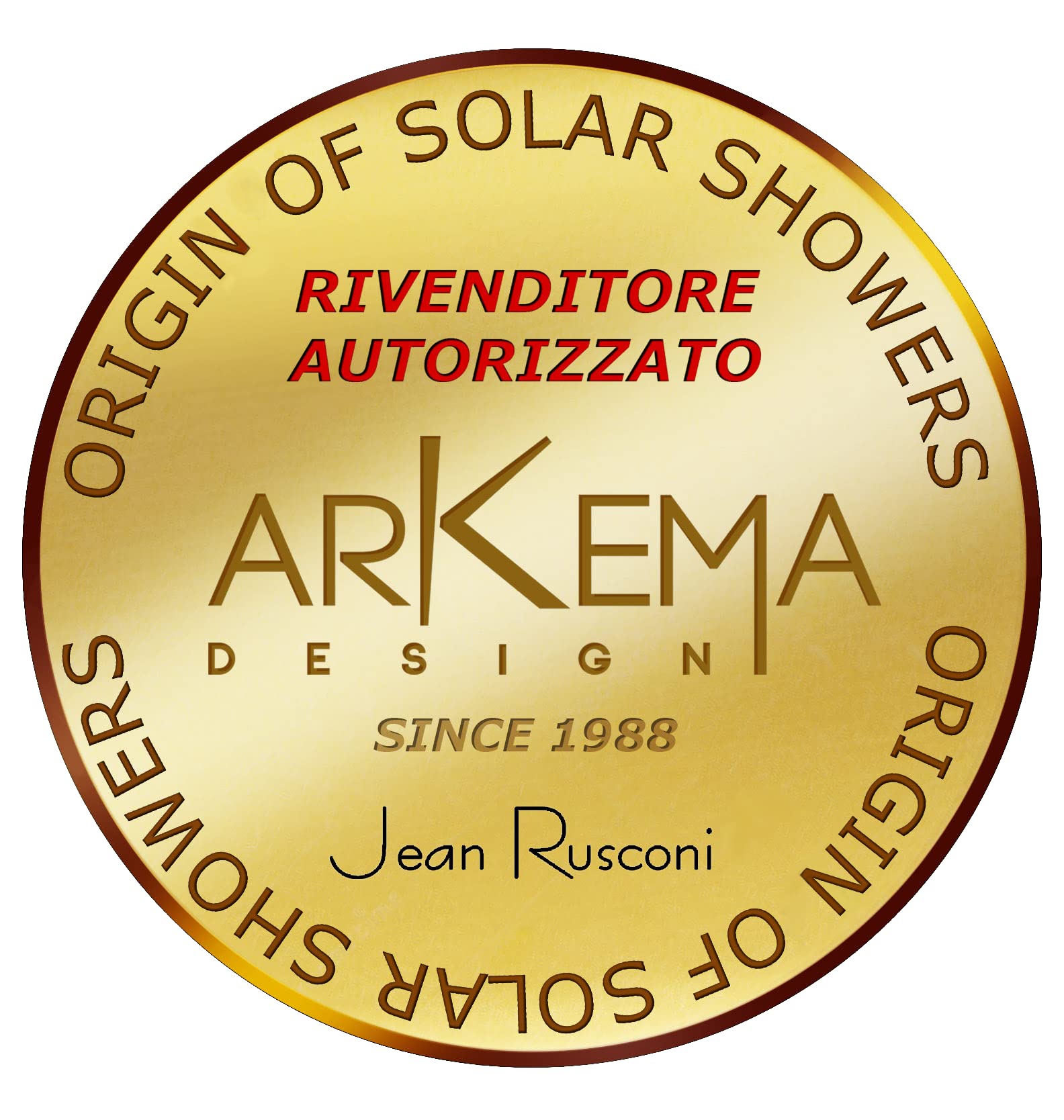 Arkema Design Doccia Solare Dada con Lavapiedi e Pulsante Temporizzato - Sabbia