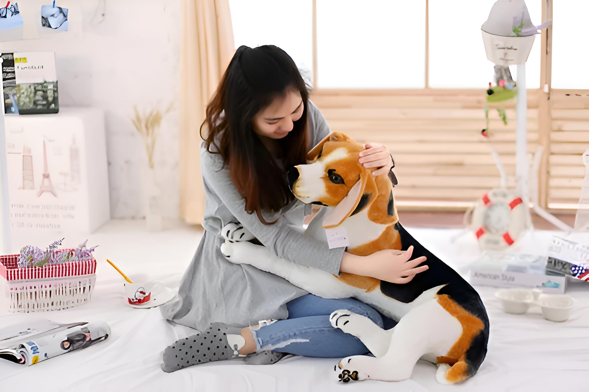 Tickles Beagle Dog Soft Stuffed Plush Animal Toy for Kids Boys & Girls Birthday Gifts (Color: Brown & White Size: 57 cm) (B0CTX74G13) Amazon Price History, Amazon Price Tracker