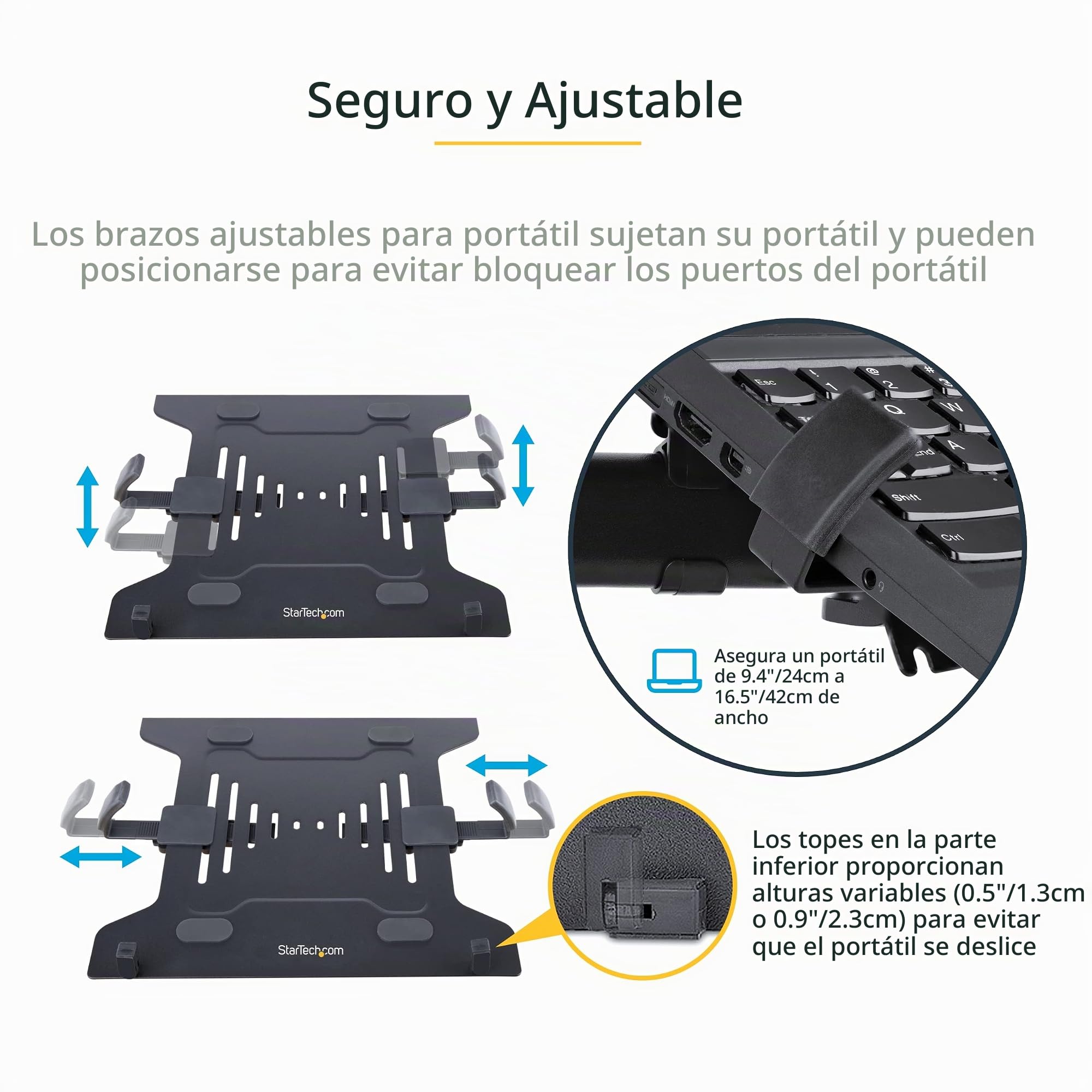 StarTech Brazo Monitor 32in Bandeja Portátil 4,5kg (A2-Laptop-Desk-Mount)