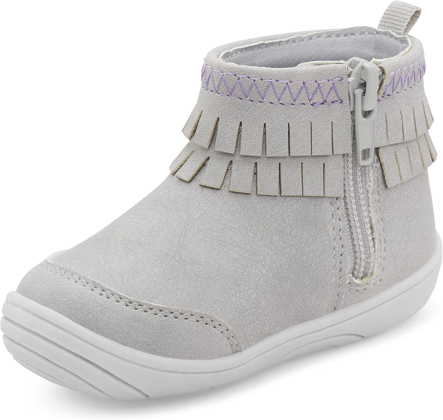 Stride Rite 360 Girls Bianca First Walker Shoe, Grey, 5 Infant US