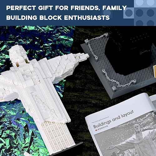 Miniatura 7 de ArtorBricks Architectural Christ The Redeemer - Juego de construcción de colección grande, kit de modelo y regalo para adultos (973 piezas)