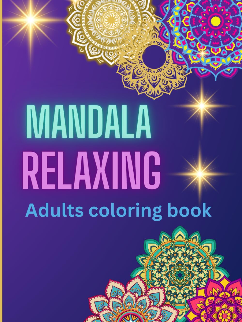 Mandala relaxing coloring book Mindful adult coloring pages: stress relief