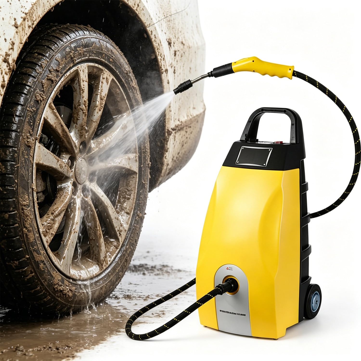 GLBMXDD Multi-Purpose Steam Cleaner,3000W Portable steam Cleaner with 3.5L Water Tank, 230°F High Temp Steam,Ideal for Home and car use, cleaning carpets, sofas, mattresses Yellow