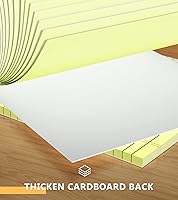 Vista 6 de Blocs de notas amarillos, paquete de 12 blocs legales de 4x6 pulgadas, bloc de notas de papel rayado, blocs de notas perforados, blocs de escritura