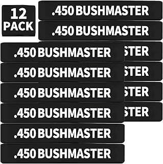 12 Pack Miaozhun .450 Bushmaster Magazine Marking Bands .450 Bushmaster Ammunition Caliber Identification (Black-White) - Miaozhun