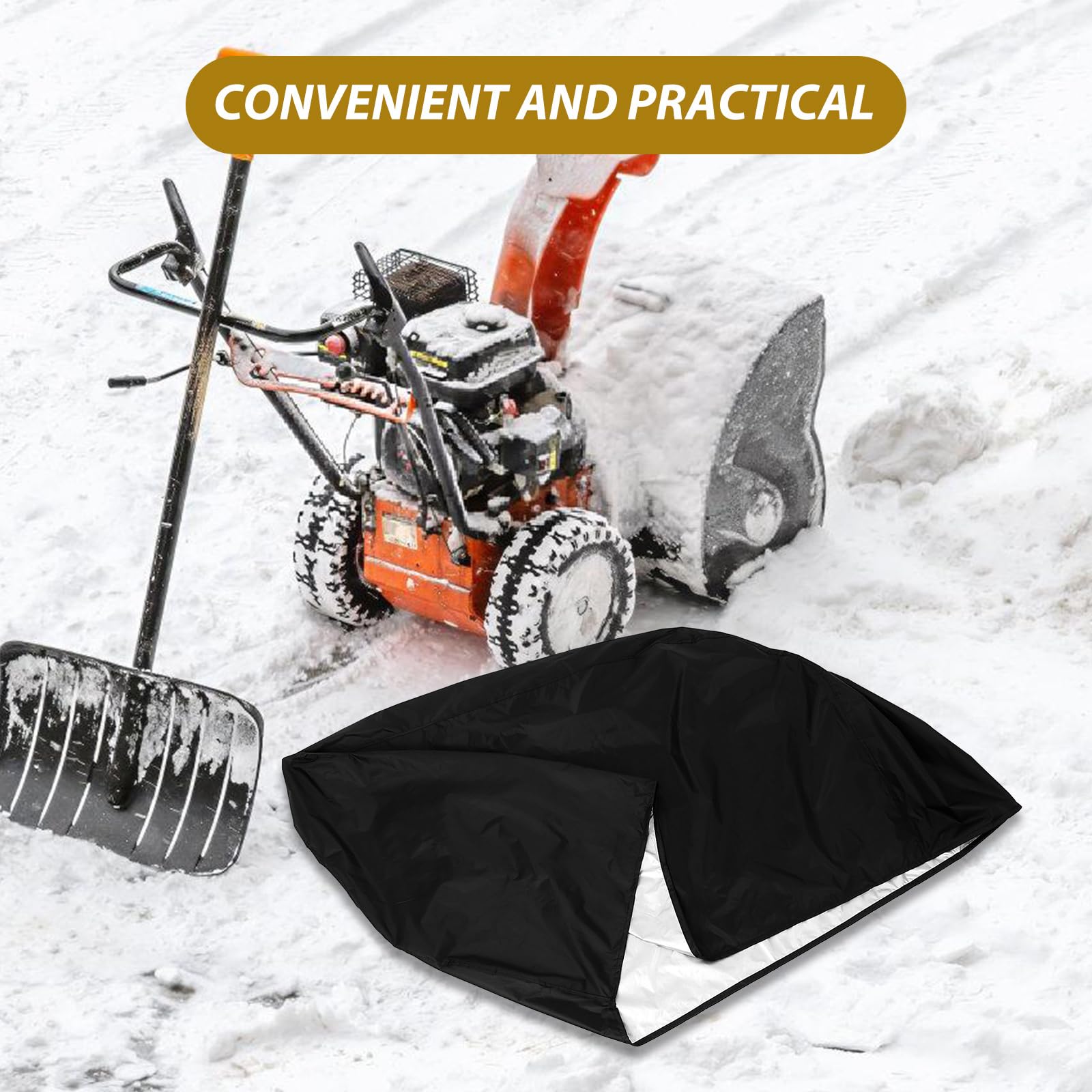 Yardwe Schneefräse Abdeckung Zubehör für Auto Traktor Schneepflug Schneeschleuder, Schwarz, 12 inches, 6 Geschwindigkeiten, Snow_Blower