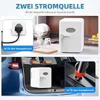 Vexloria 4 literes mini hűtőszekrény 6 dobozhoz, 220V/12V, fehér 7