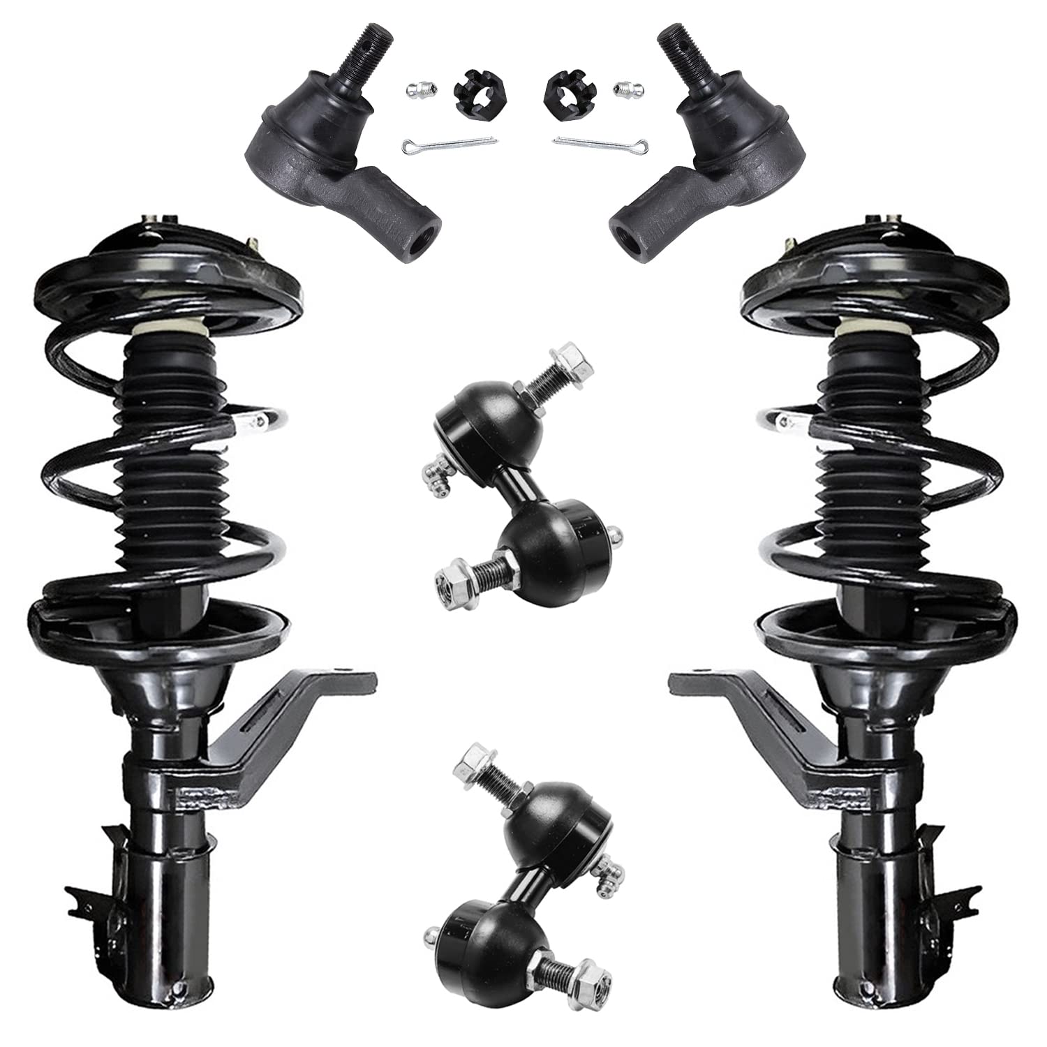 Detroit Axle - Front 6pc Struts Kit for 2002 2003 2004 Acura RSX