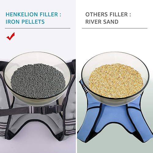 Miniatura 8 de Henkelion Chaleco con peso para hombres, mujeres, niños, pesos incluidos, chalecos de peso corporal ajustables para correr, entrenamiento, trotar,