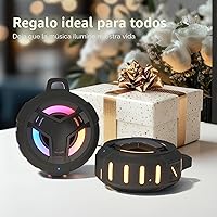 Vista 9 de EBODA Altavoz de ducha Bluetooth, altavoces Bluetooth portátiles, altavoz inalámbrico impermeable IP67 con luz LED, flotante, 2000 mAh, estéreo