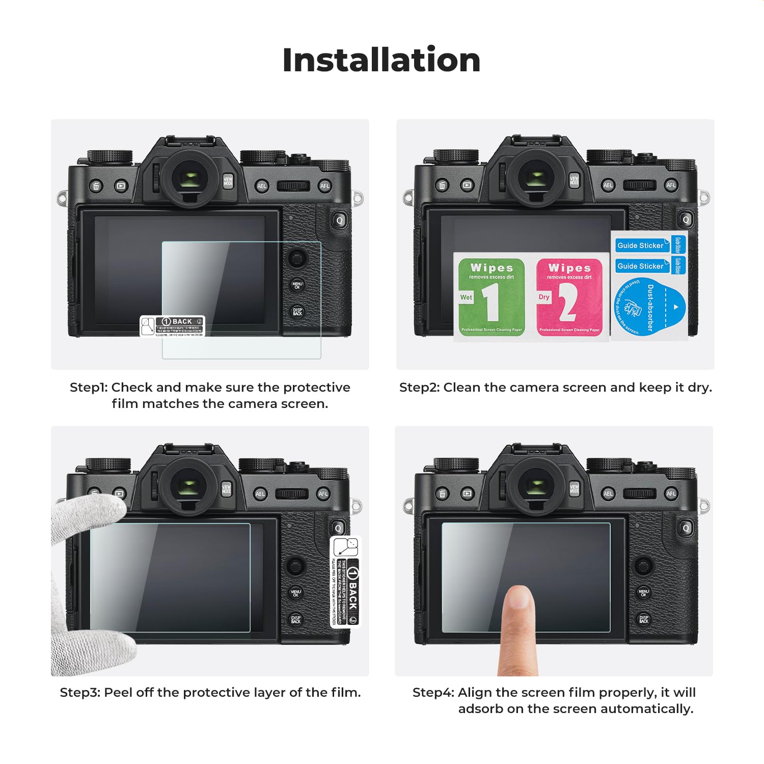 Display-Schutzglas Für Fujifilm X-T30 – Präzise Geschnitten, Blasenfreie Montage, Berührungsempfindlich