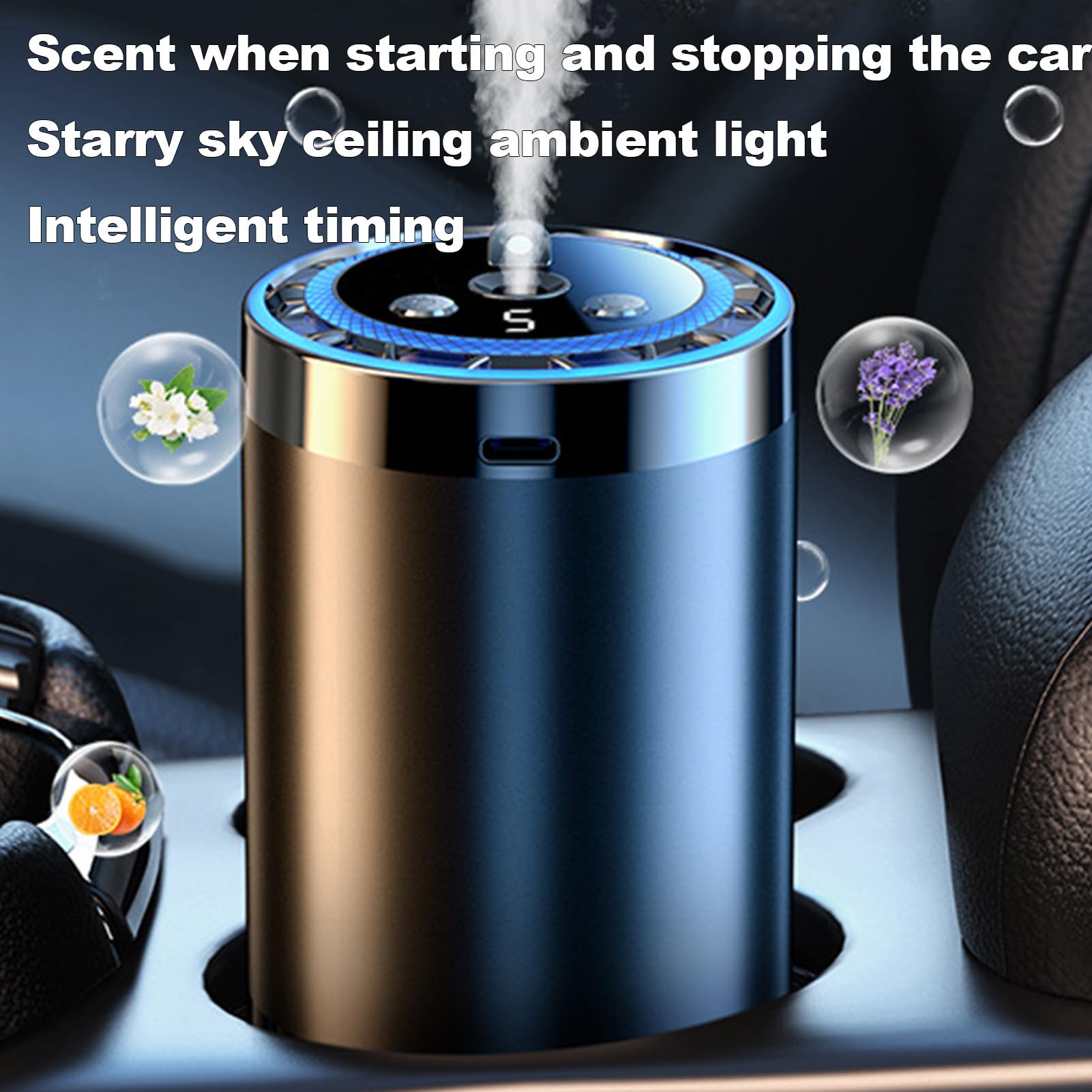 Désodorisant Voiture Rechargeable Intelligent - Parfum Automatique Avec IA Et Batterie Longue Durée