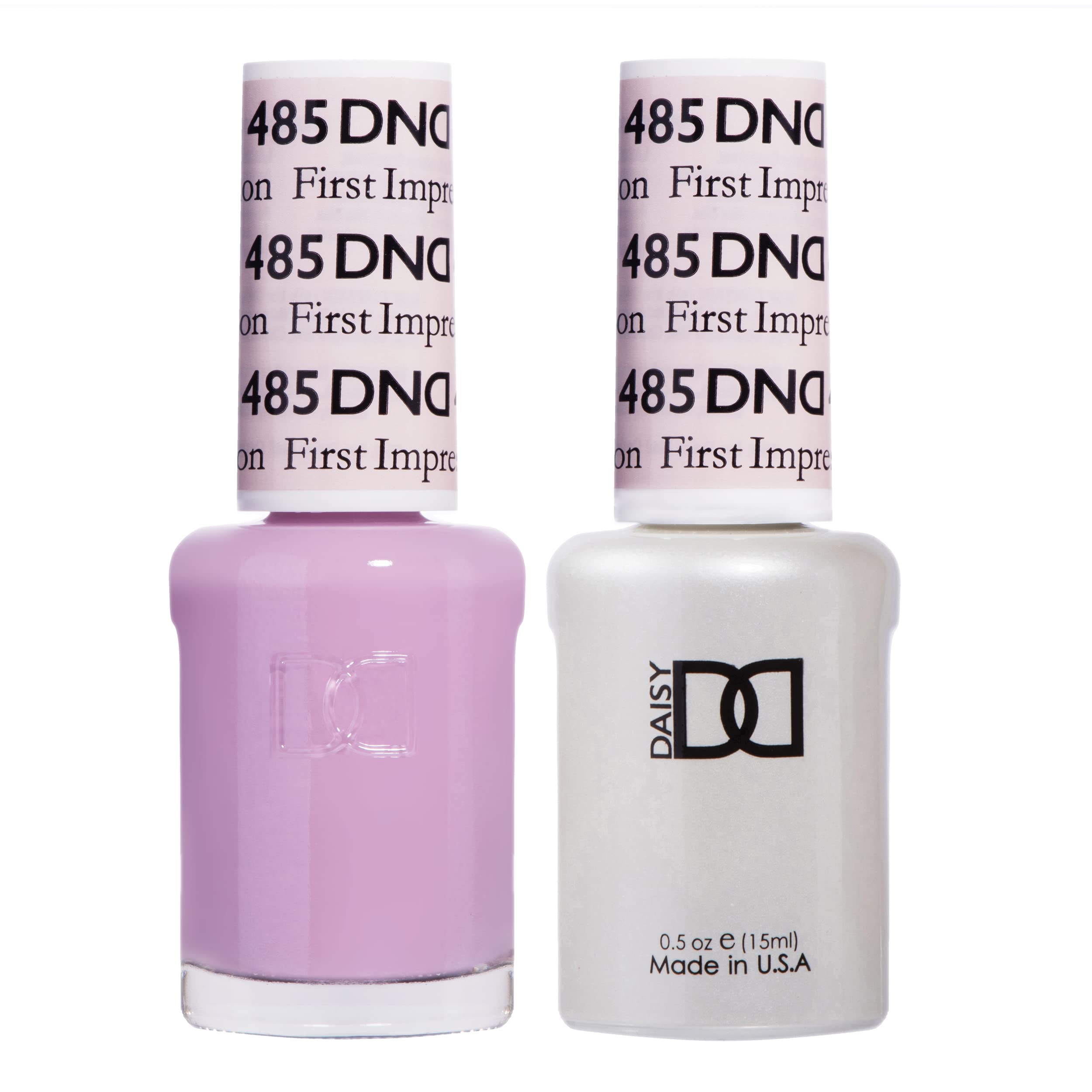 DND Gel Polish Set, Pink Collection, UV/LED Gel Polish and Air Dry Nail Lacquer, Matching Chip-Free Polish Duo, 485 First Impression, 0.5 Fl Oz