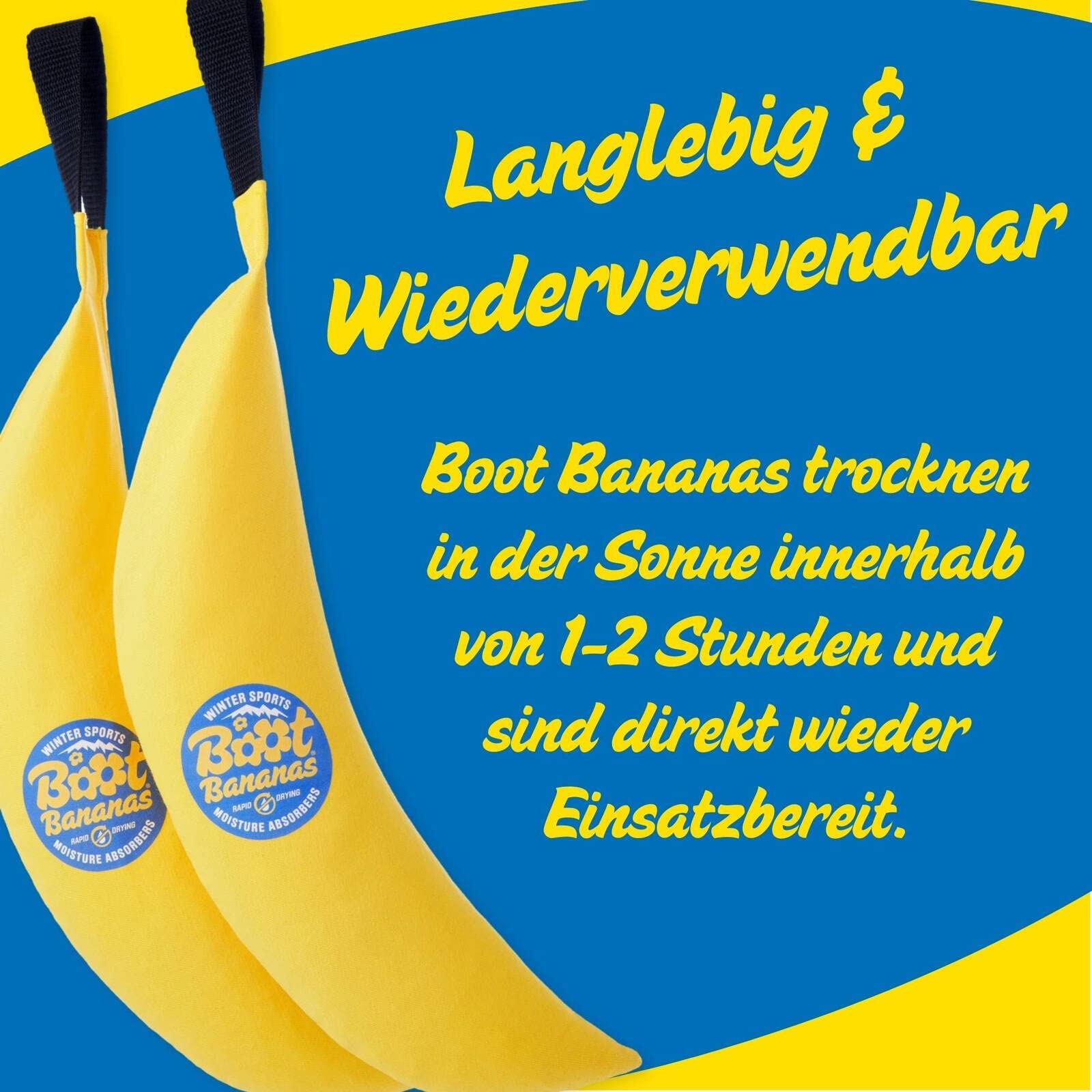 Boot Bananas Schuhtrockner für Stiefel, Skischuhe & Snowboard Boots – Shoe & Ski Boot Dryer – Schuhe Trocknen ohne Strom – Praktisches Outdoor Gadget & Geschenk für Snowboarder