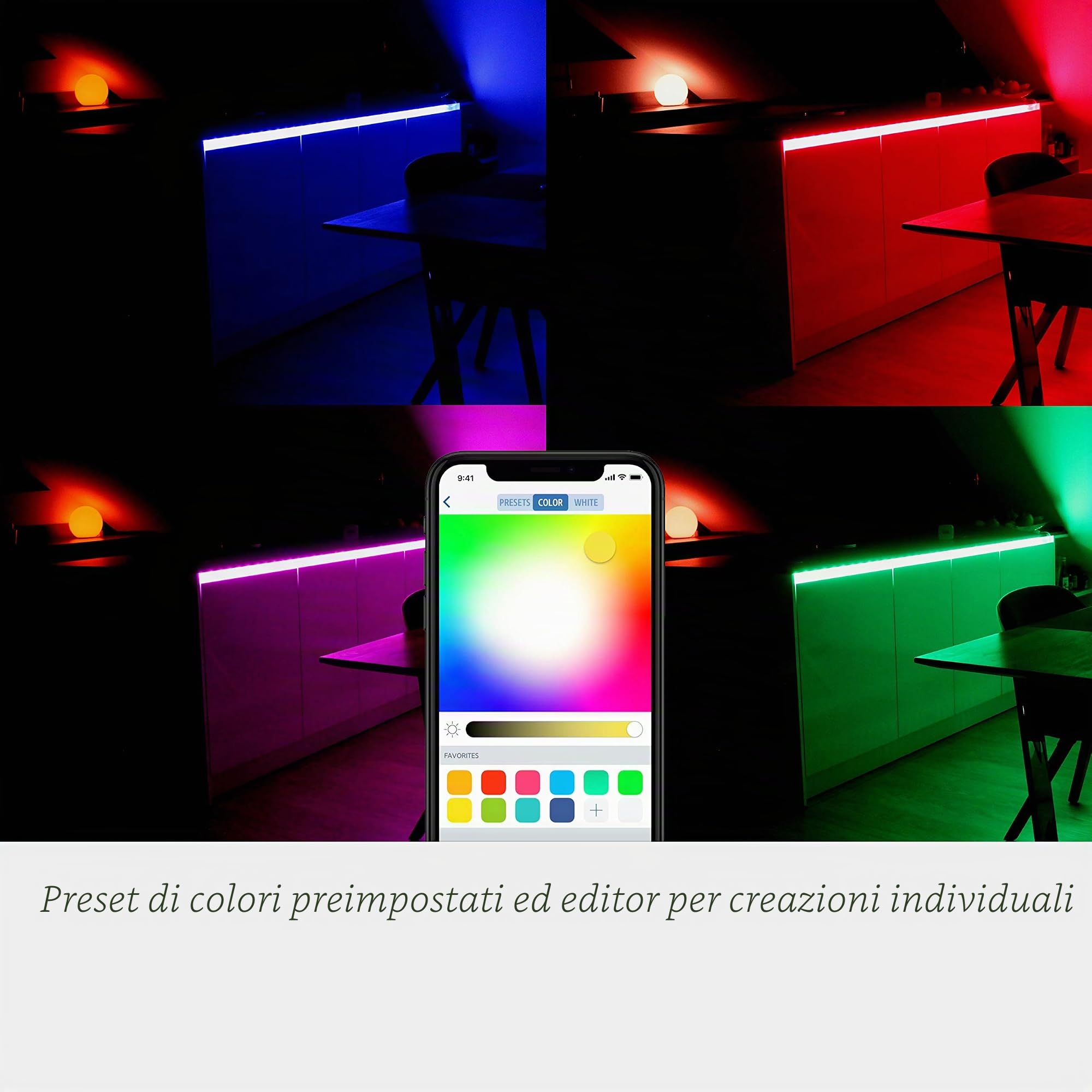 EVE Light Strip - Striscia LED intelligente con tecnologia Apple HomeKit, bianco e colori a spettro completo, 1800 lumen, non richiede hub, Illuminazione adattiva