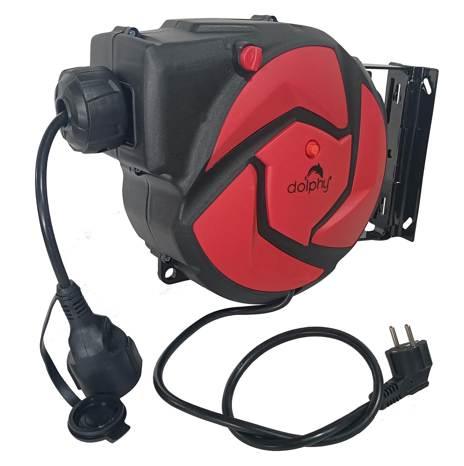 Dolphy Extension Cord Reel, 15 M Retractable Power Cord Reel, 1H05VV