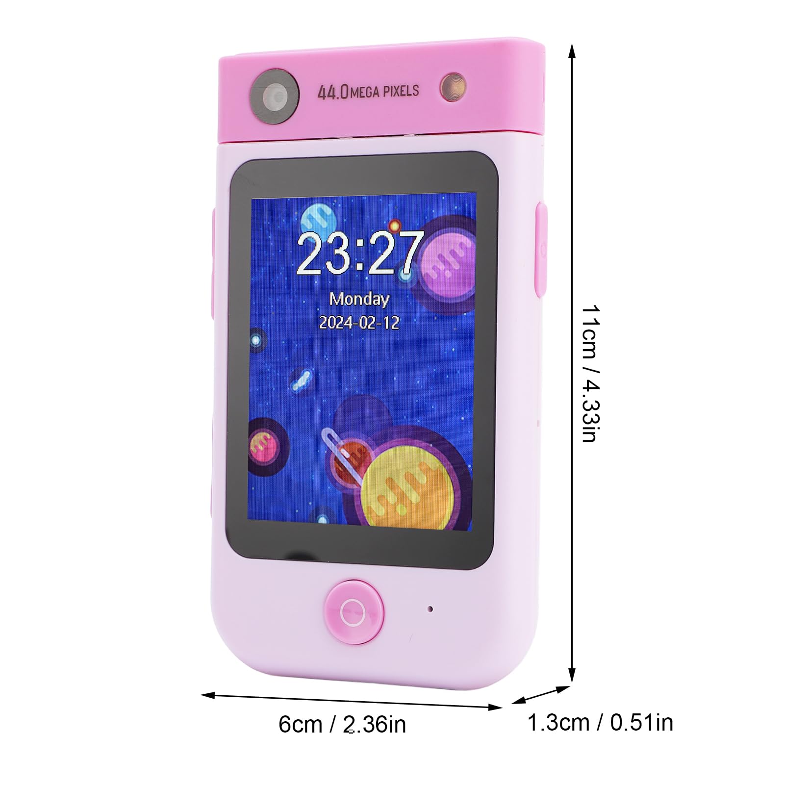 Smartphone Giocattolo per Ragazzi e Ragazze, Cellulare per Bambini con Fotocamera Ribaltabile a 180°, Touchscreen da 2,8, Gioco Puzzle, Lettore Musicale, Mini Telefono da Gioco