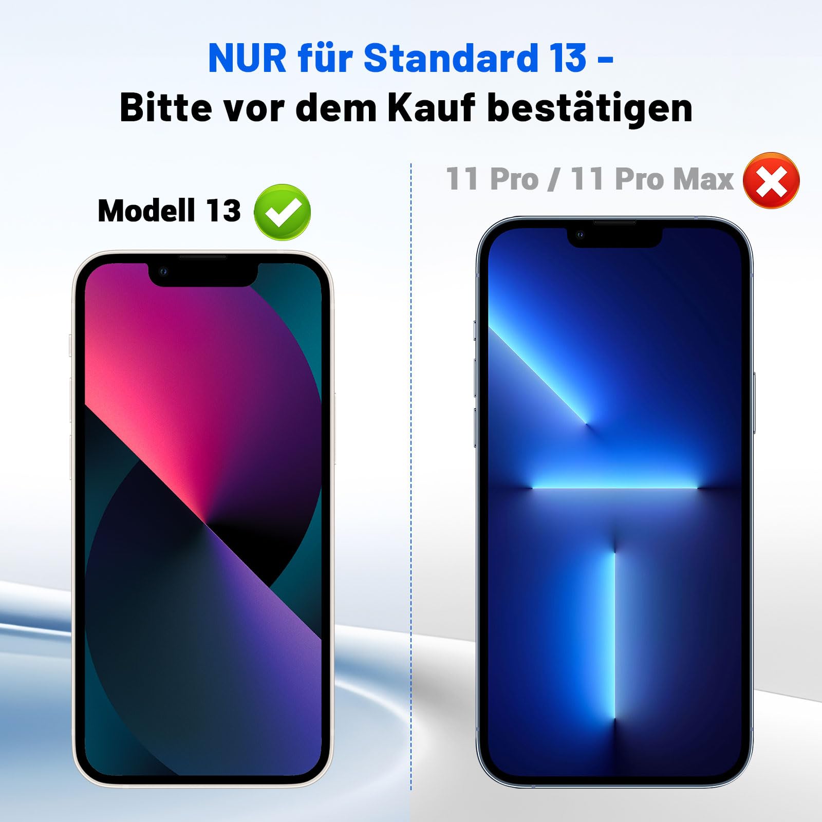 Display für iPhone 13 6,1 Zoll (15,4 cm) LCD – FHD Ersatzbildschirm mit Touchscreen Digitizer, Rahmen & Reparaturset, Komplettset für Display Austausch