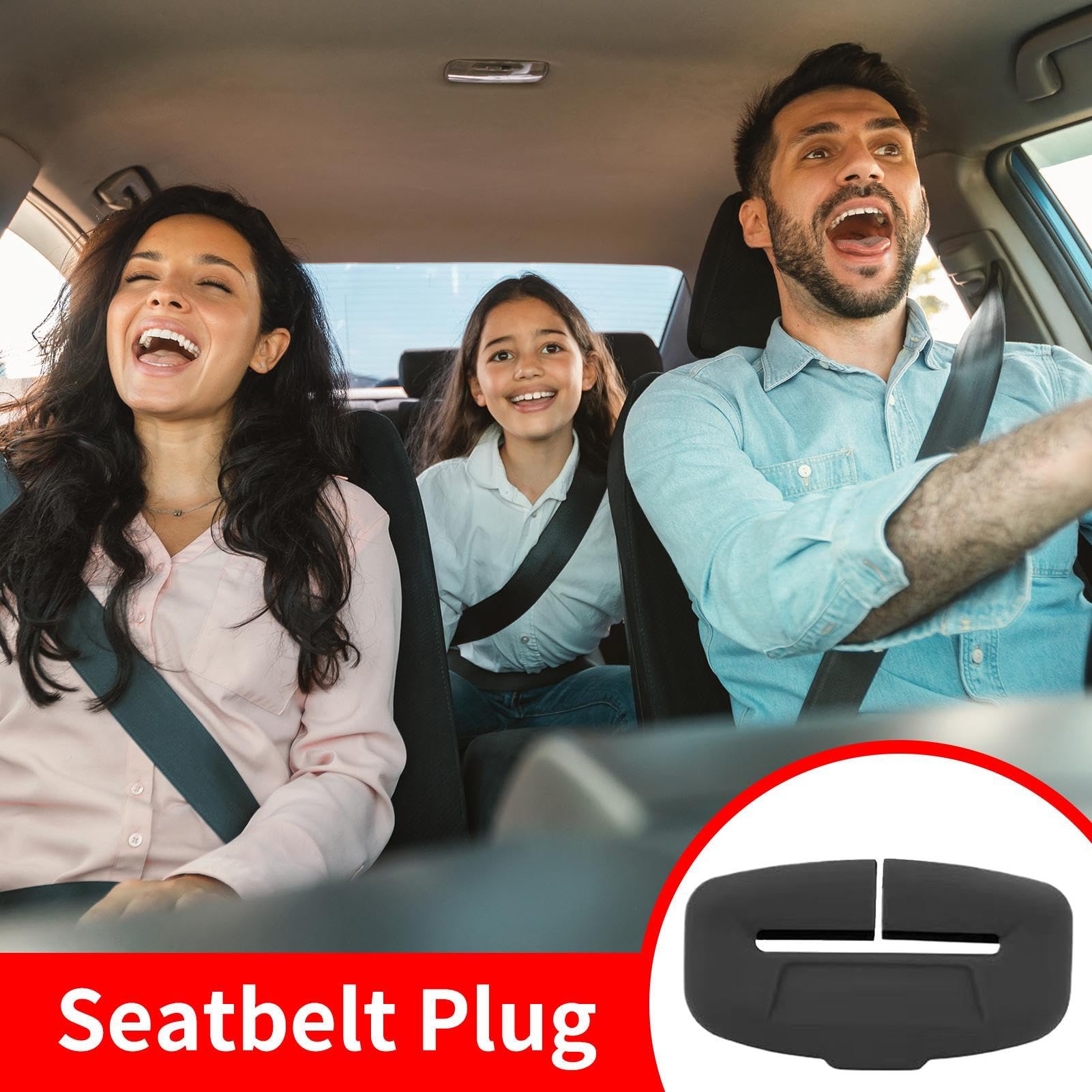 Seat Belt Buckle Cover - Silicone Seatbelt Lock Protector, Seatbelt Silicone Clip Guard, Seat Strap Buckle Protector | 4 Pcs Easy To Use And Remove For Garage Automotive Sedan SUV RV Truck Workshop — view 4