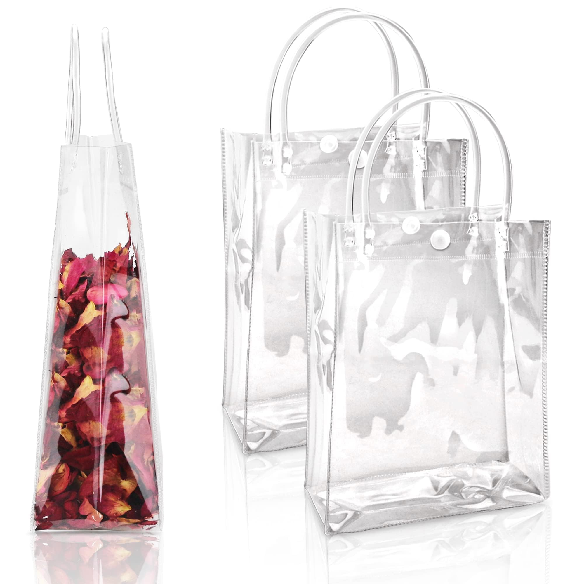 Amazon.com: BadenBach 24 PCS Small Clear Gift Bags with Handle,9.1