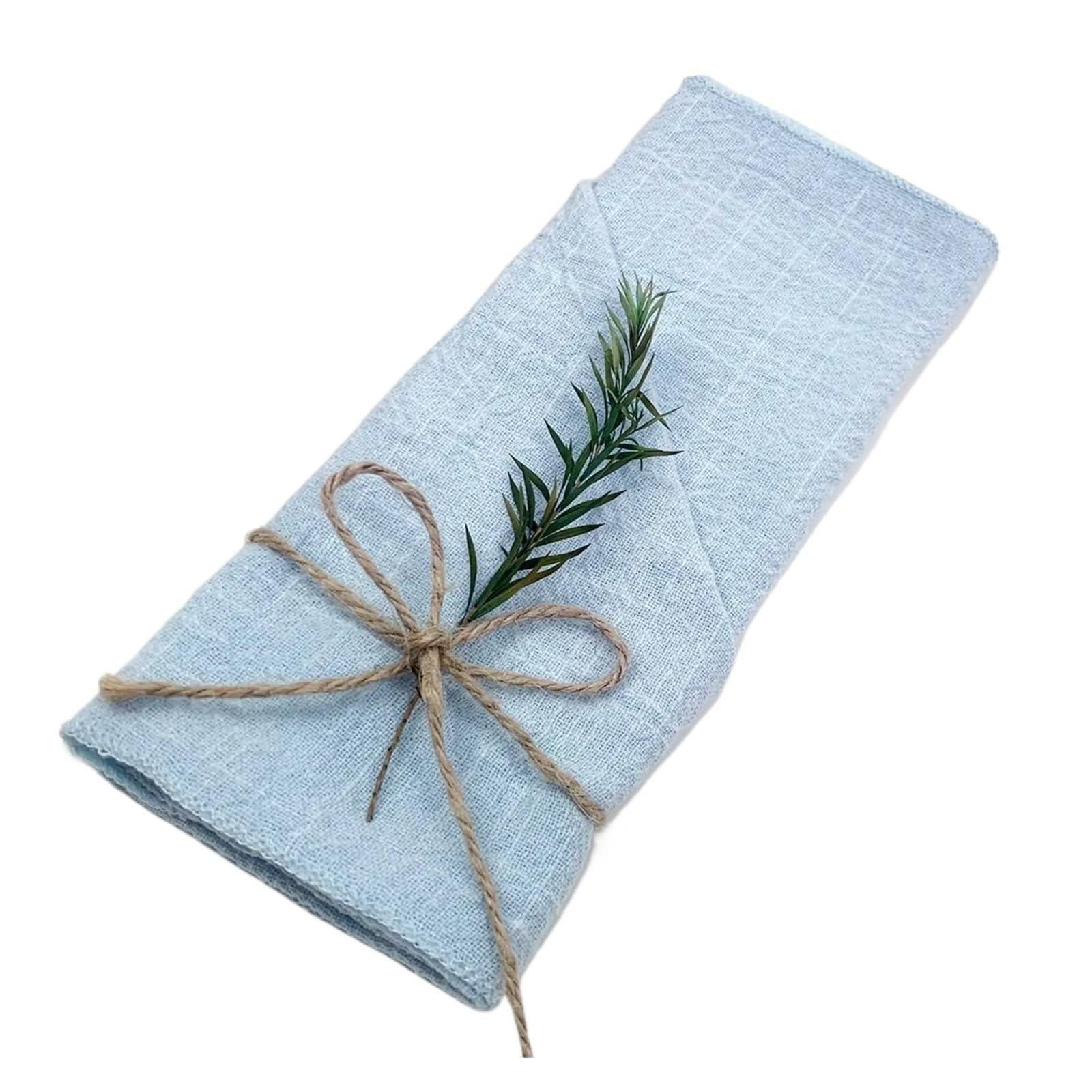 Linen Napkins Gauze Cotton Napkins Rustic 12pcs 30x30cm