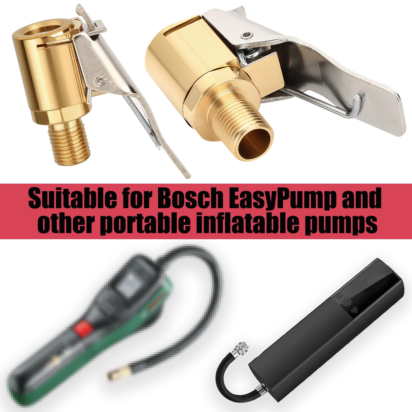 Multifunktionales Valve Adapter Set, Adapter für Bosch Easy Pump, Bosch Easy Pump ersatzteile, französisches Ventil Adapter, Ballnadel & Luftpumpen, Zubehör