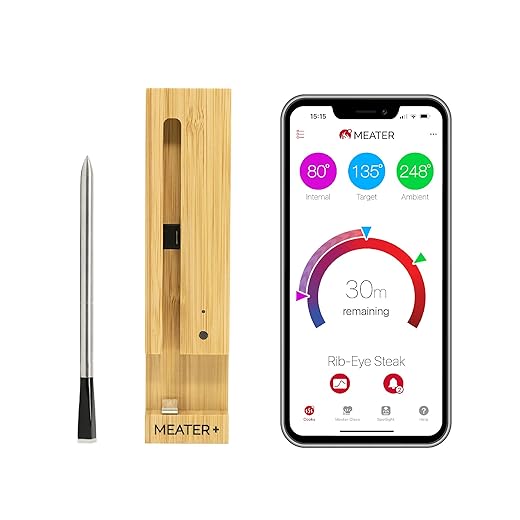 MEATER Plus | Smart Meat Thermometer with Bluetooth | 165ft Wireless Range | for The Oven, Grill, Kitchen, BBQ, Smoker, Rotisserie