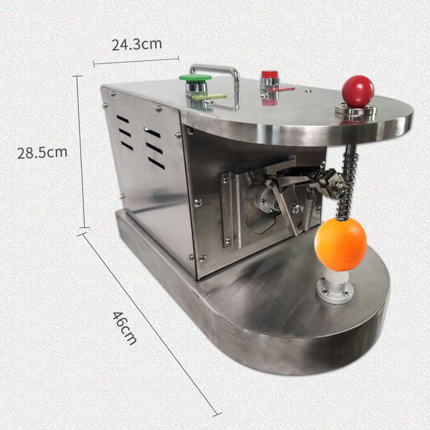 Peladora cítricos diámetro Ajustable 50-100 mm Profesional | Parada automática segura, compatible frutas 50-100 mm, equipo profesional para industria alimentaria
