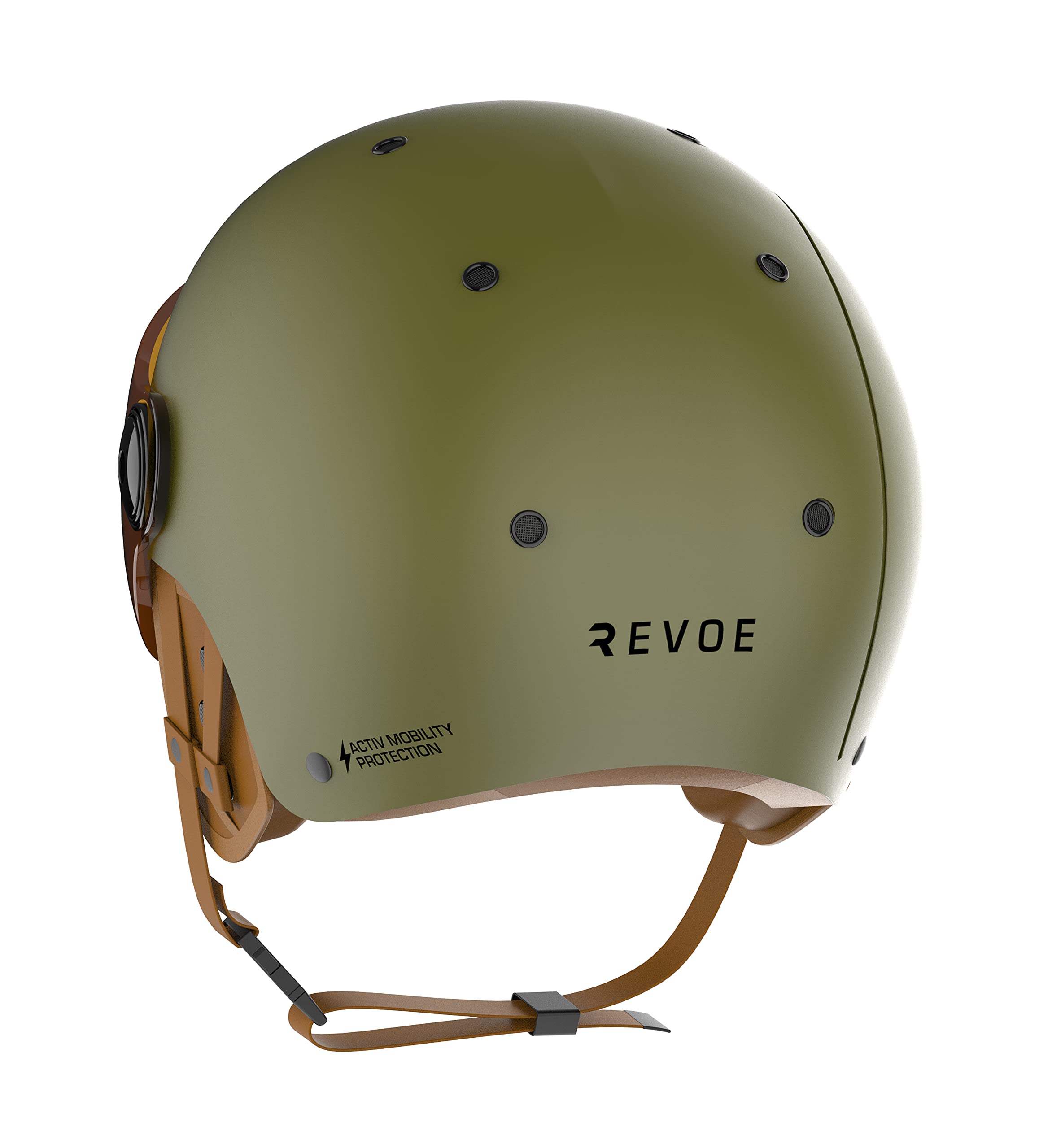 REVOE Casco Karm Casque vélo, Trottinette et Roller Adulte Unisexe, Mat Kaki, S