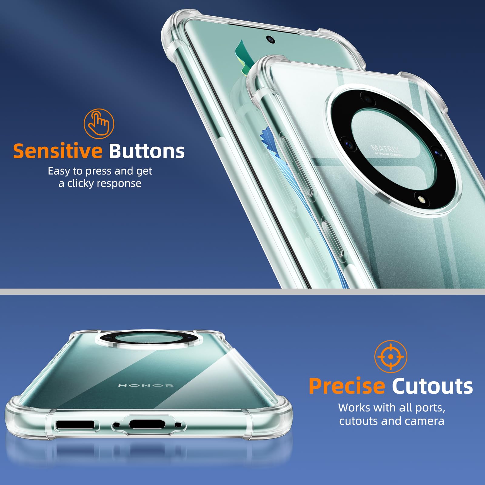 MOJIA Custodia Per Honor Magic 5 Lite 5G (Magic5 Lite) / X9a, Ultra
