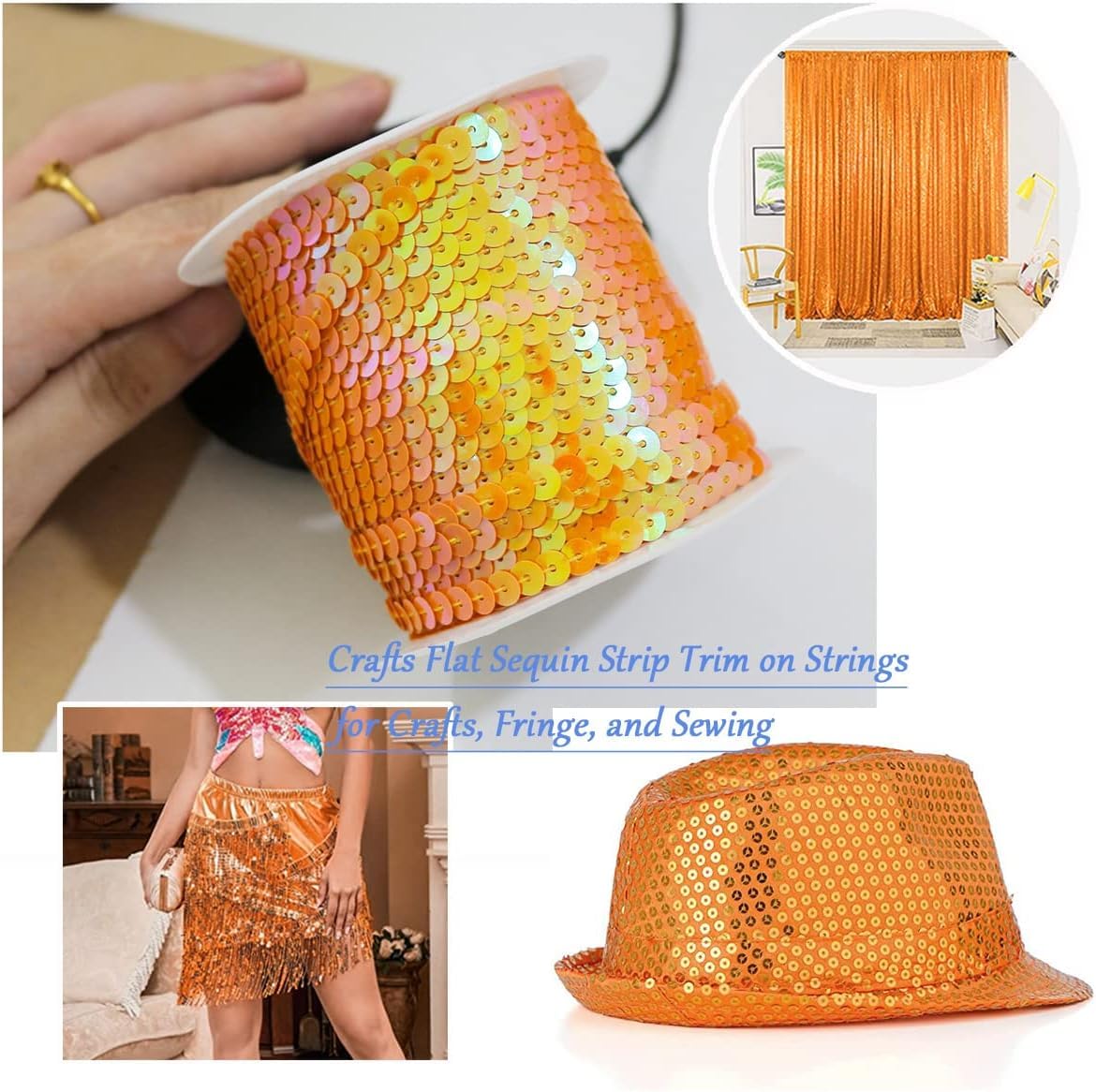 Paillettes PVC Rouleau 100m - Couleur Or Laser 07, Pour Décorations Vêtements, DIY, Couture, Loisirs Créatifs