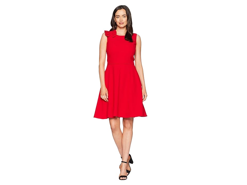 

Tahari by ASL Sleeveless Scoop Neck Fit Flare Dress (Lipstick Red) Women's Dress
