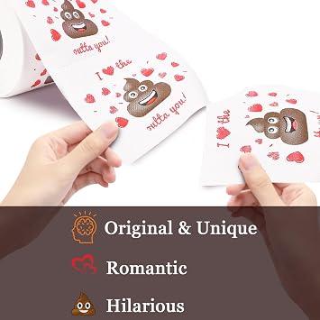 Valentines Day Gifts for Him/Her, Romantic Novelty Gifts Toilet Paper, Funny Gag Gifts for Adults Men Women Boyfriend Girlfriend, Valentines Day Decor for Party Supplies Christmas Stocking Stuffers