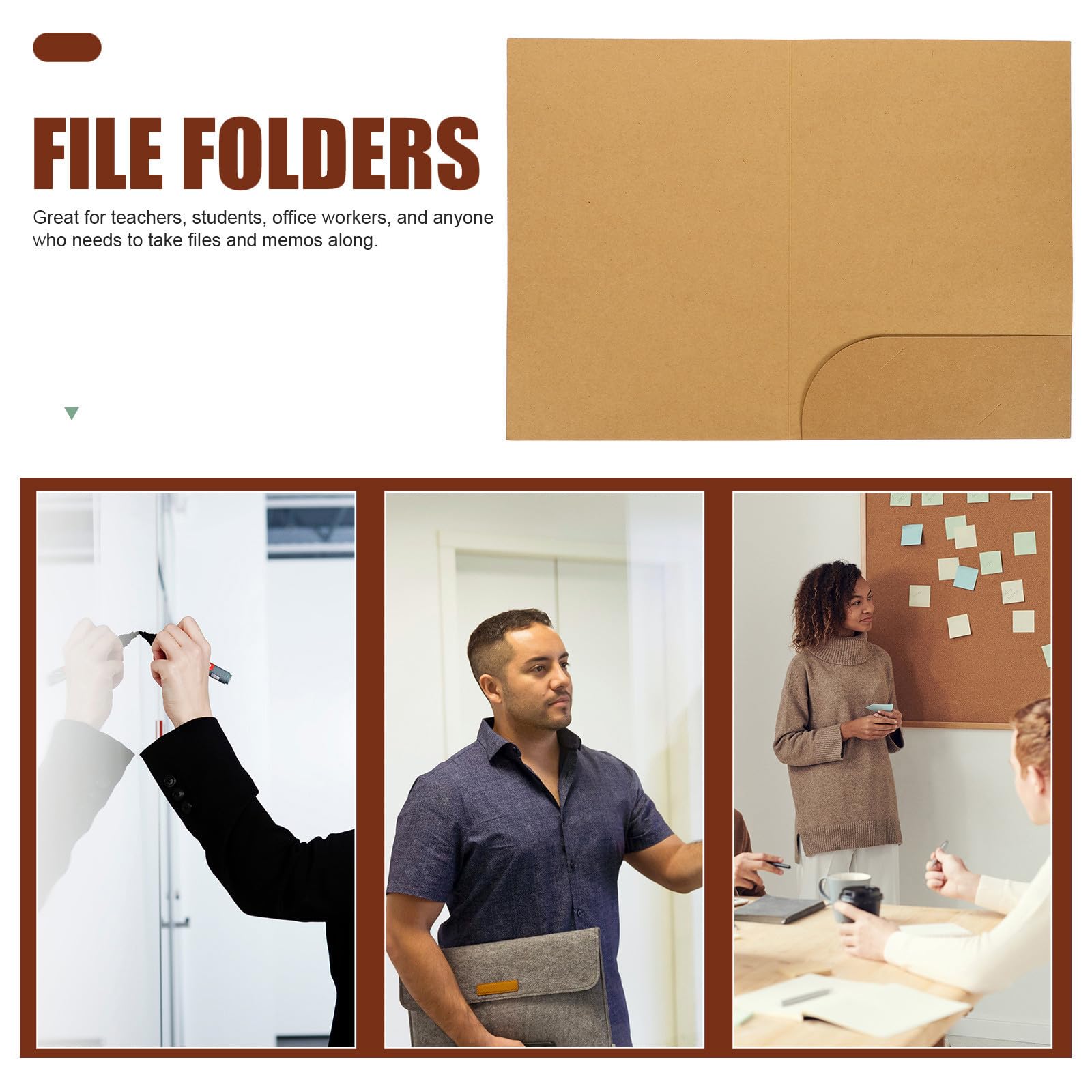 20piezas Carpeta Kraft A4 Documentos de Papel