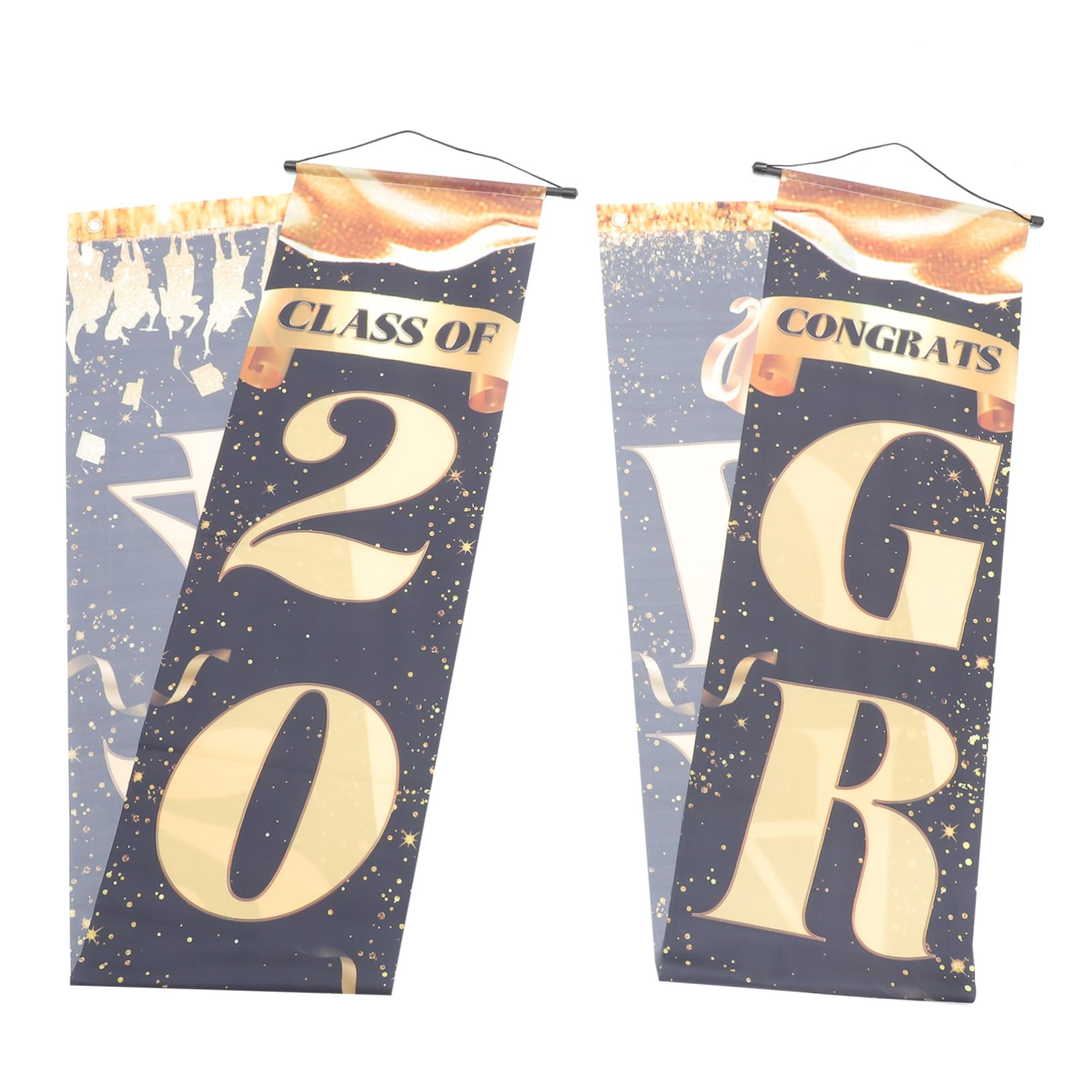 MAGICLULU 5 Paare Abschluss-Couplet Tür Verlobungsdekorationen für den Garten Aufhänger Festival Hochzeit wandverkleidung celebrations Abschlussdekoration grad Veranda Zeichen Polyester