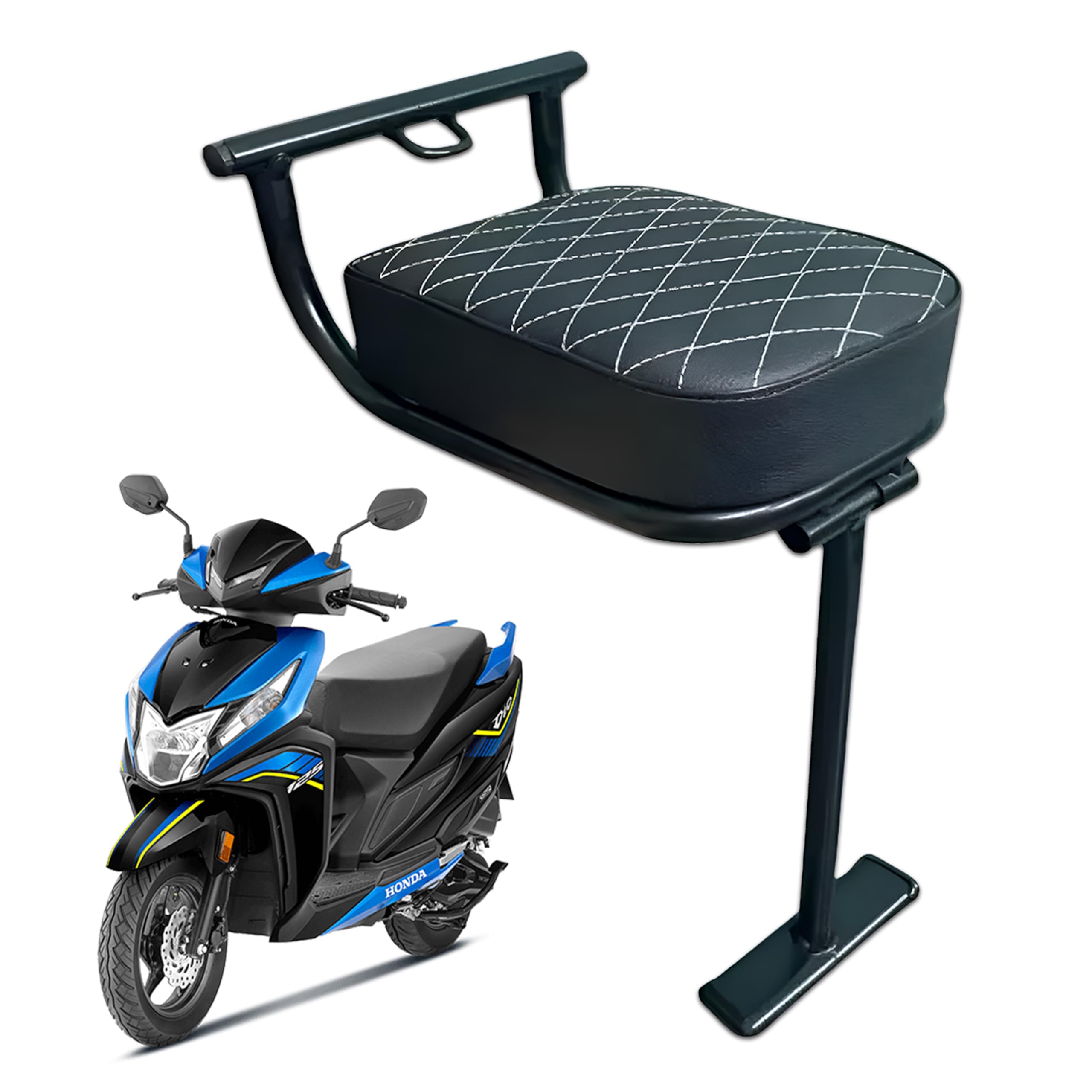 MIKANIX Baby Seat for Scooty | Foldable | Safety & Comfort Ride Compatible with Honda Dio 110/125