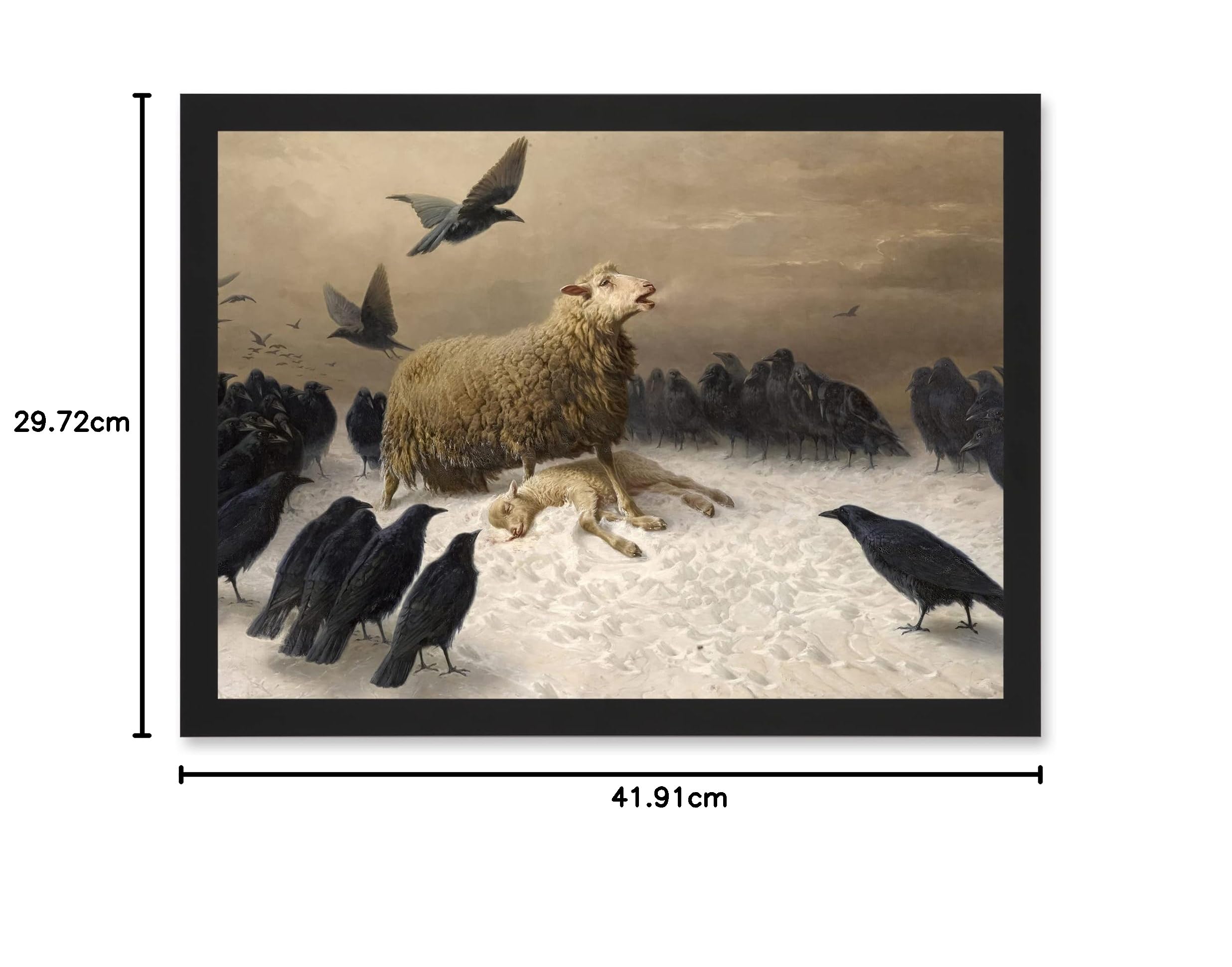 Artery8 Schenck Anguish Sheep Ewe Crows Lamb Carrion Painting
