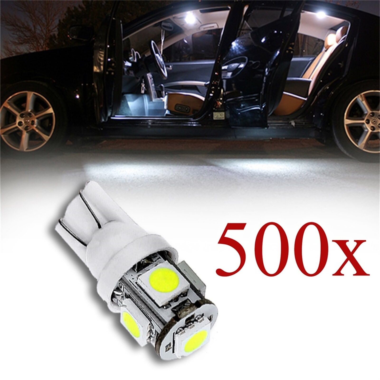 OCPTY Instrument Panel Lights T10-5-5050-SMD-White (500pcs)