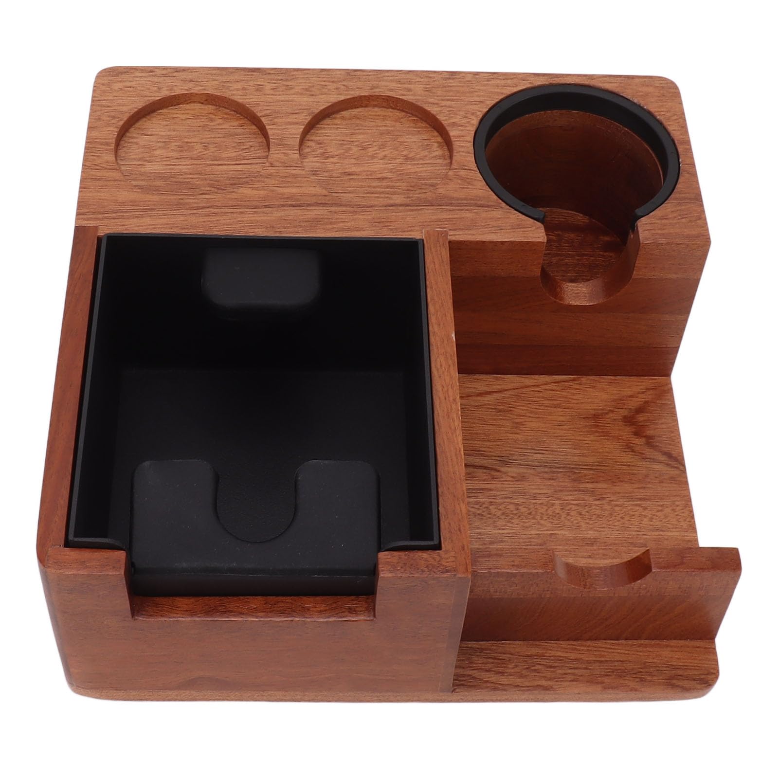 Boîte à Expresso 5 en 1 avec Tapis de Tamponnage Intégré Support pour Porte-Filtre Distributeur de Café et Presse pour Cuisine Maison, Bar, Bureau