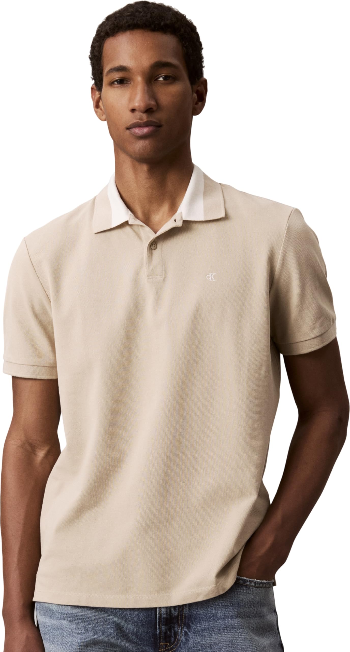 Calvin Klein SS CASUAL PIQUE COLLAR BLOCK POL Gömlek Erkek