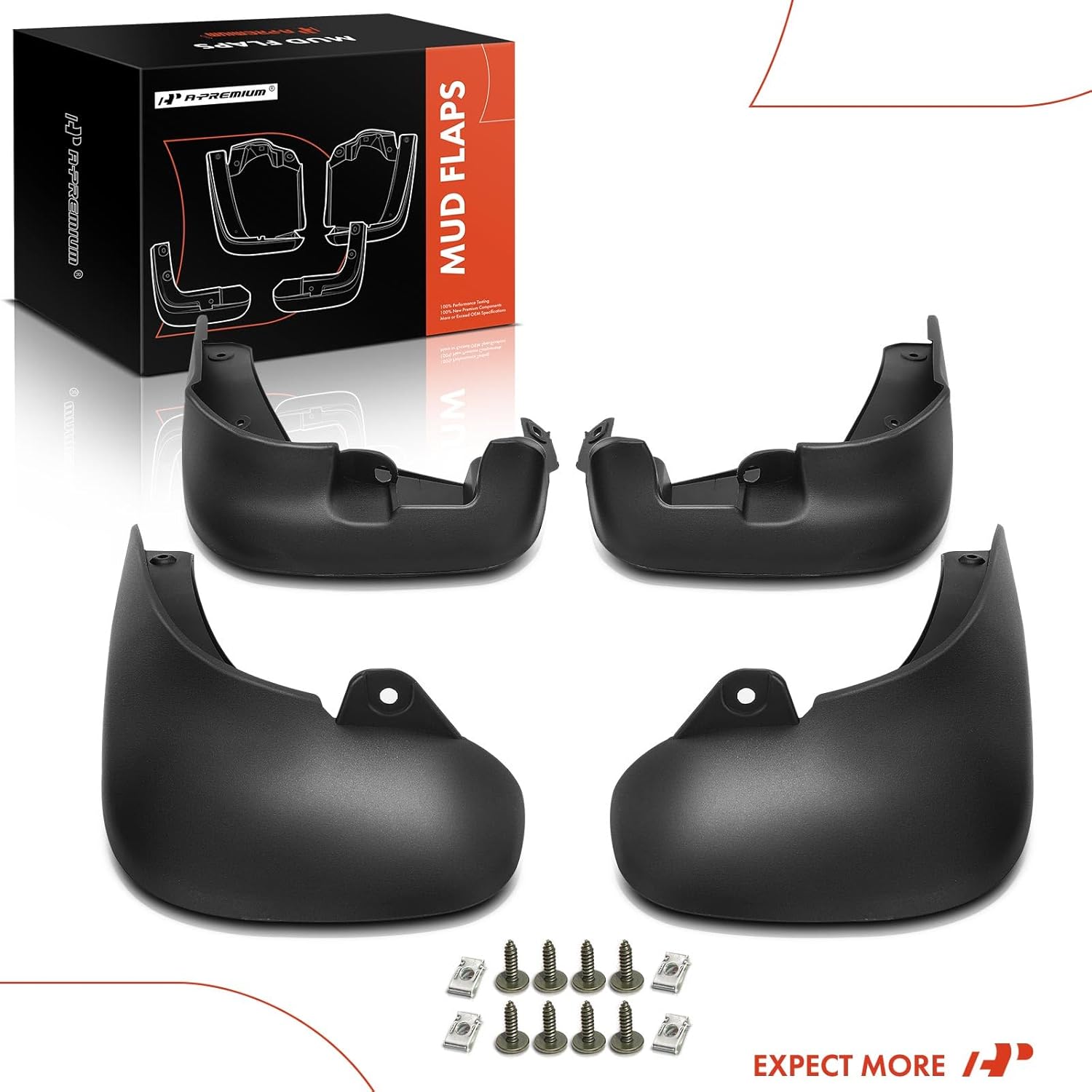 A-Premium 4Pcs Mud Flaps Splash Guards Mudguards Compatible with Hyundai Santa Fe 2009-2013, Front and Rear