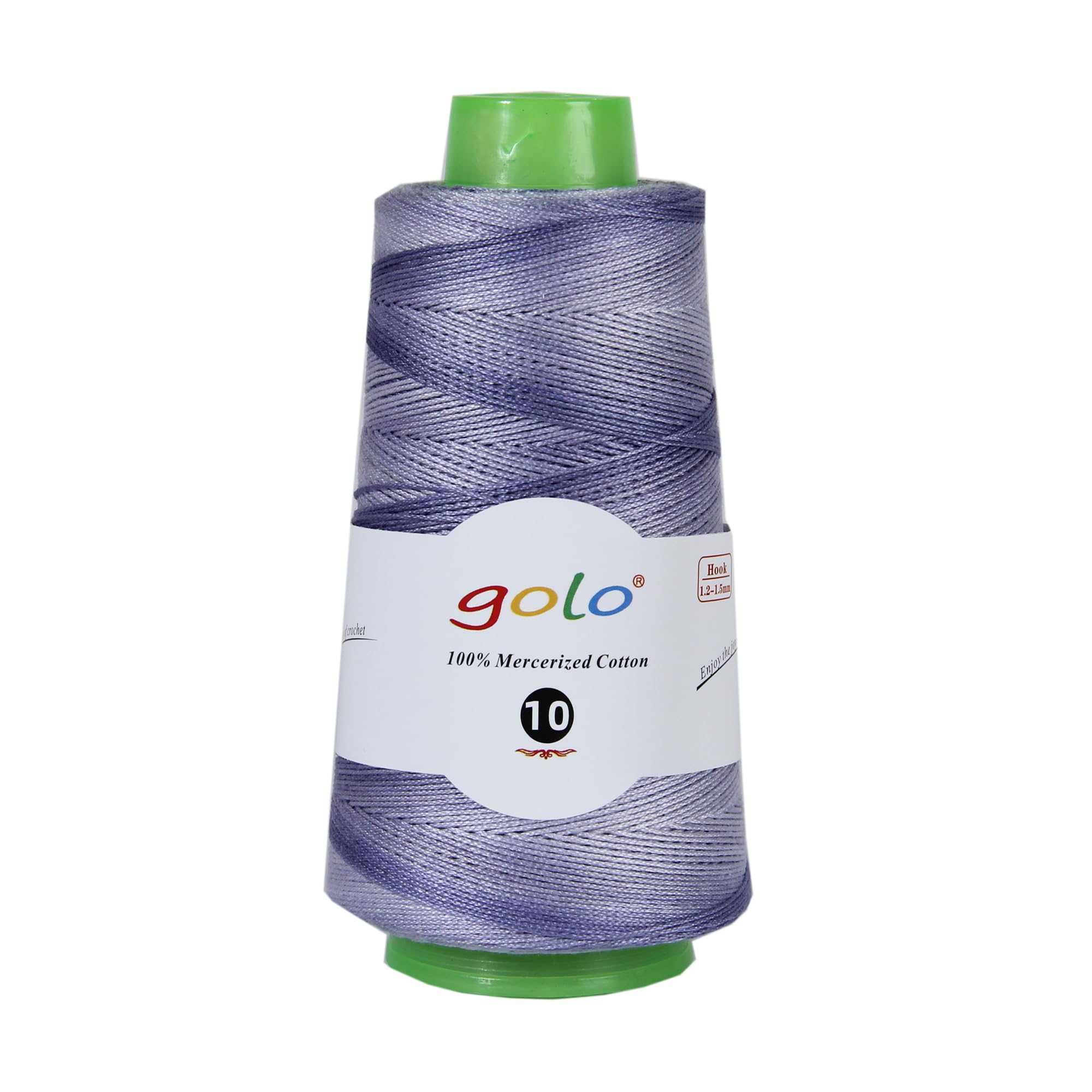 golo Crochet Thread Size 10 50g 285mYarn for Hand Knitting Crochet Yarn Rainbow-Colored Thread D10