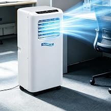 LONGCAO Portable Air Conditioner with Remote control, 7000 BTU Cooling Unit with 24-Hour Timer, Powerful Climate Control for Home, Office up to 16 Square Metres, 5000BTU, 5000BTU