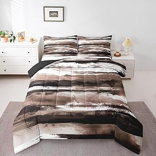 Erosebridal Abstract Grunge Comforter Set Watercolor Bedding, Graffiti B...