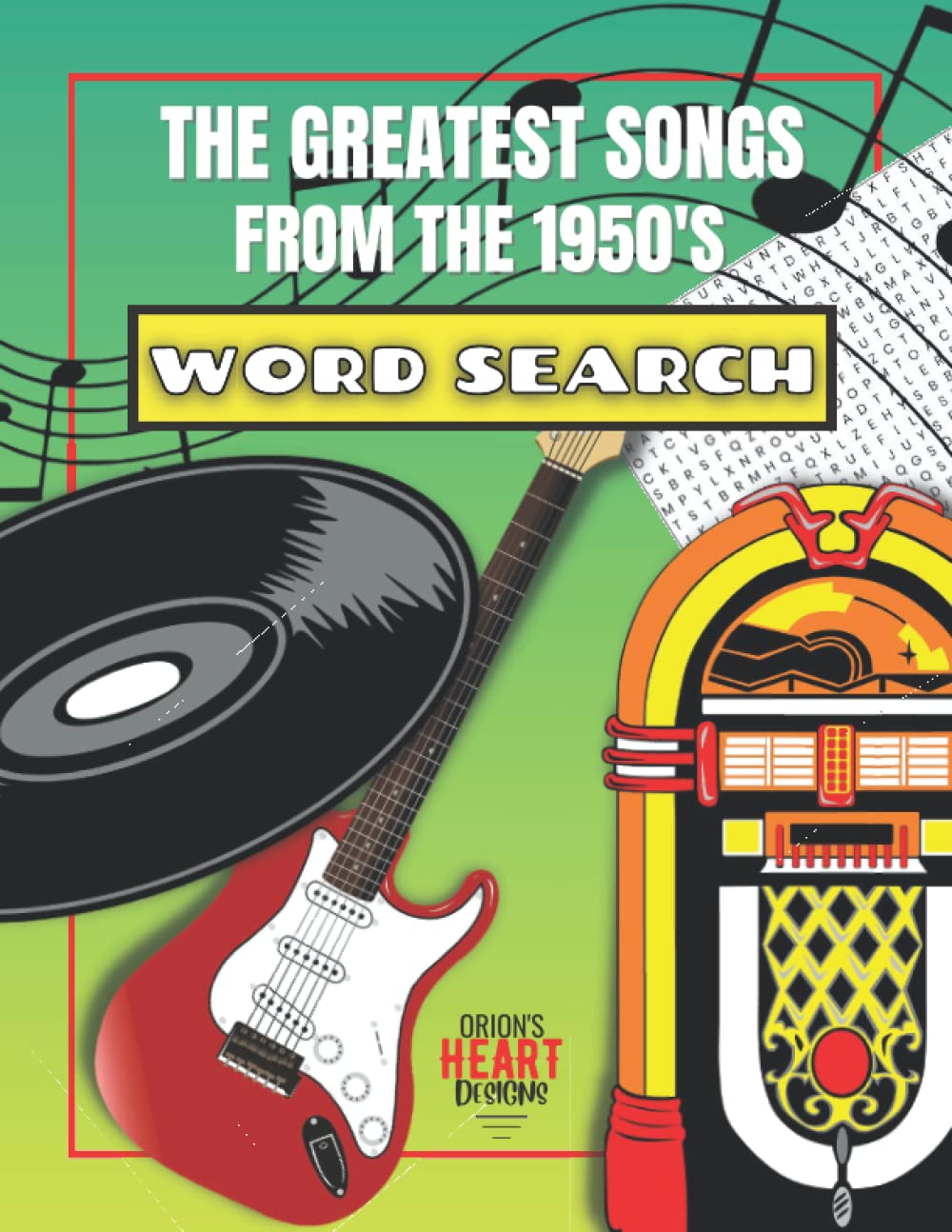 The Greatest Songs from the 1950s Word Search: Music from the 50s decade. A Nostalgic Blast from the Past