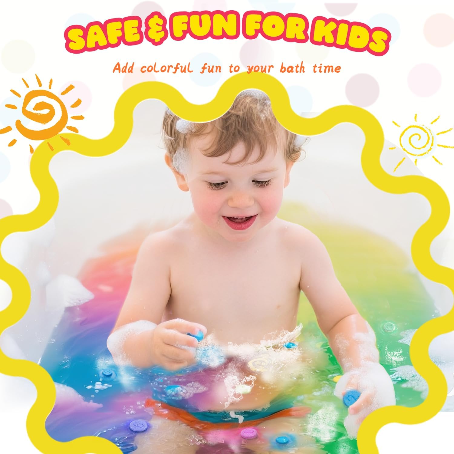 Bath Bombs for Kids, Boys Girls Mothers Day Gifts for Kids, 180 Mini Color Tablets in 9 Bright Colors for Creative Bathtub Art Bath Toys Fun Colorful Bath Scientific Experiment for Boys Girls 3-12