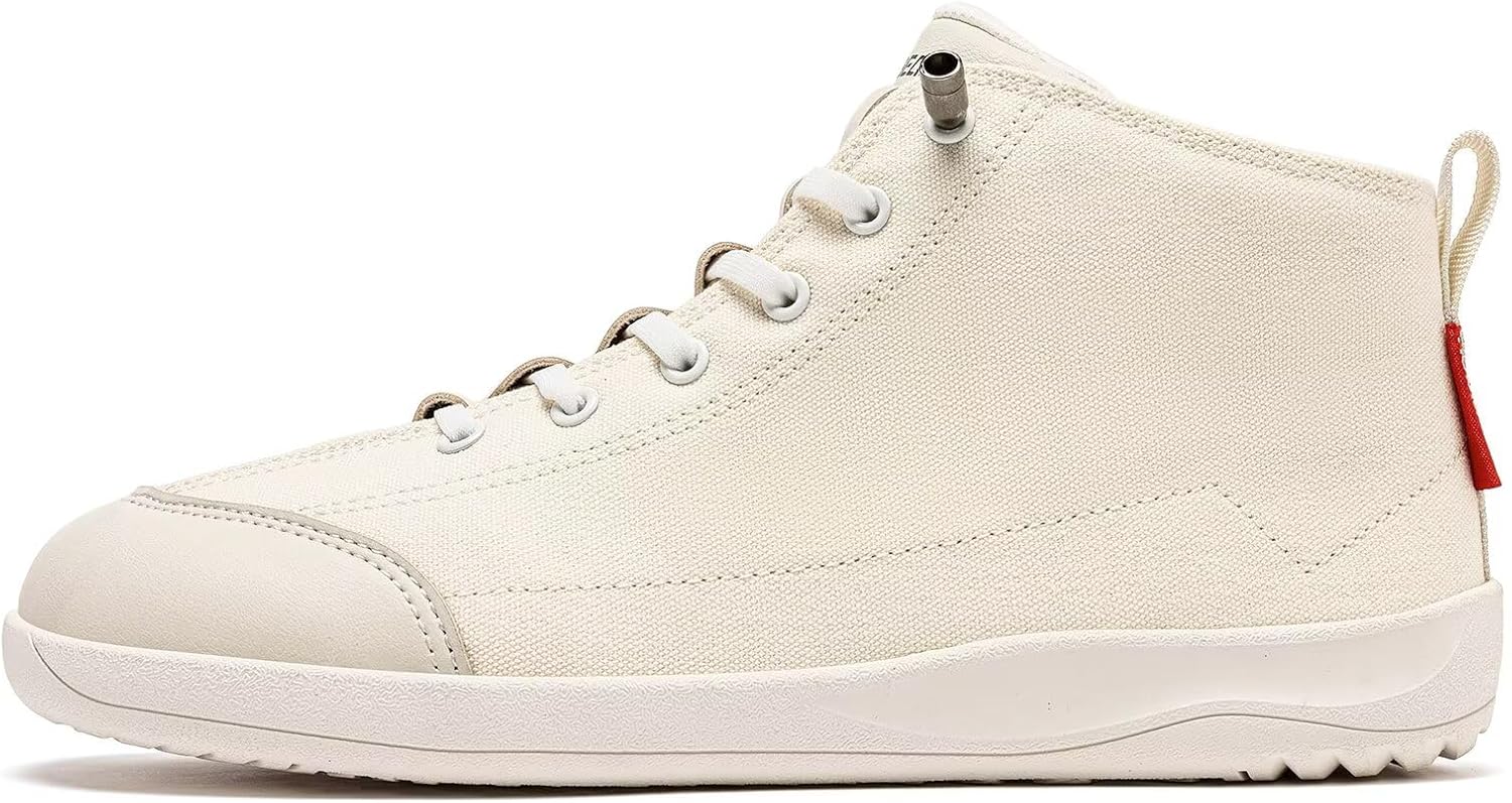 HOBIBEAR Canvas Barefoot Boots for Women Zero-Drop Wide Width Shoes Mid Top Breathable Walking Boots - Image 3