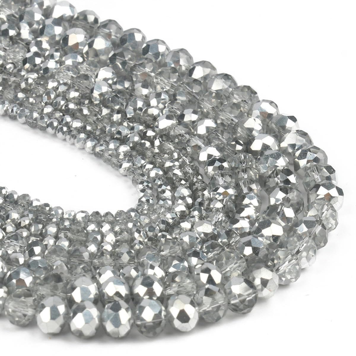 10 Hebras De Cuentas Sueltas De Cristal Checo Facetado Rondelle, 8 Mm Espaciador De Cristal Azul Zafiro Claro 690 720 Piezas Para Joyer A Arte~p114410542